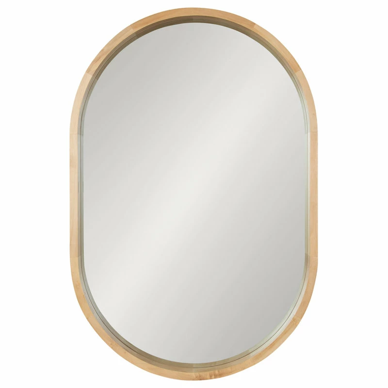 Deals ๐ Uniek Hutton Wood Framed Capsule Mirror, Natural 24x36 โค๏ธ - Image 2