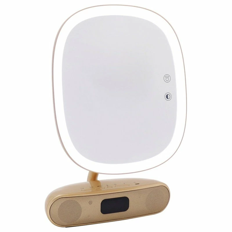 Cheapest π Impressions Vanity Company Melody Square Duotone Makeup Mirror With Bluetooth Speakers, Champagne Gold π₯ - Image 2