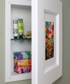 Best deal ⭐ Fox Hollow Furnishings Compact Portrait Concealed Cabinet, 14"Hx11"W, Shaker White 🎁