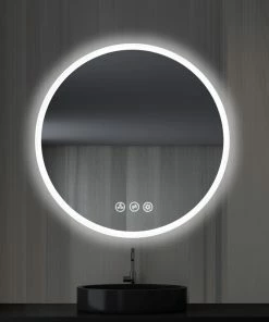 Best deal ✨ Blossom Kitchen & Bath Supply Fogless, Color Temperature Adjustable LED Mirror, 24" Round ✔️