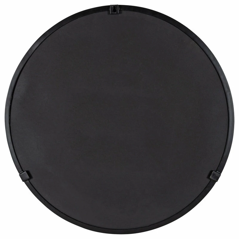 Deals 😀 Uniek Rollo Round Framed Wall Mirror, Black, 28 Diameter 🔥 - Image 5