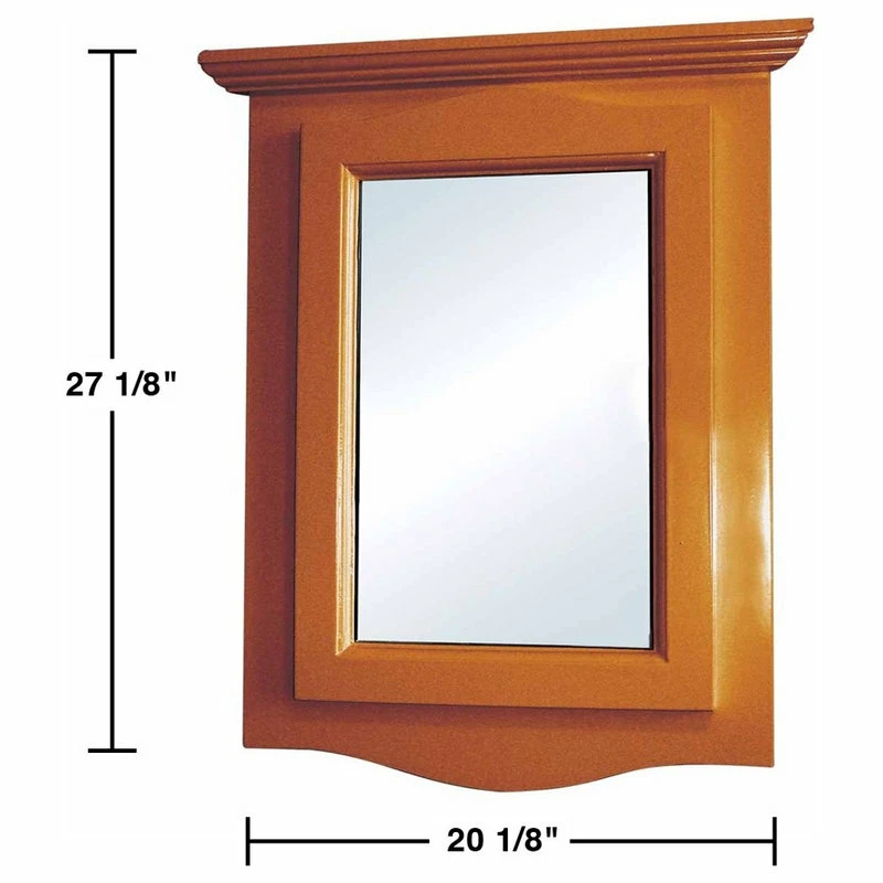 Buy โ๏ธ Renovators Supply Manufacturing Bathroom Medicine Cabinet With Mirror Golden Oak Hardwood Corner Wall Mount ๐ - Image 5