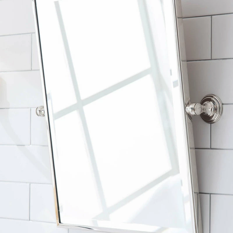 Promo ๐ฏ Water Creation Metal Retangular Mirror 18"x24", Polished Nickel ๐ - Image 5