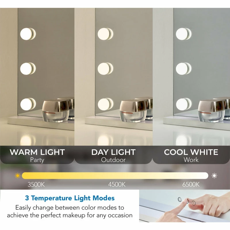Best Pirce โค๏ธ Inspired Home Zarah Mirror, LED Bulbs, Color Modes, 31.5Lx4.7Wx23.6H ๐คฉ - Image 6