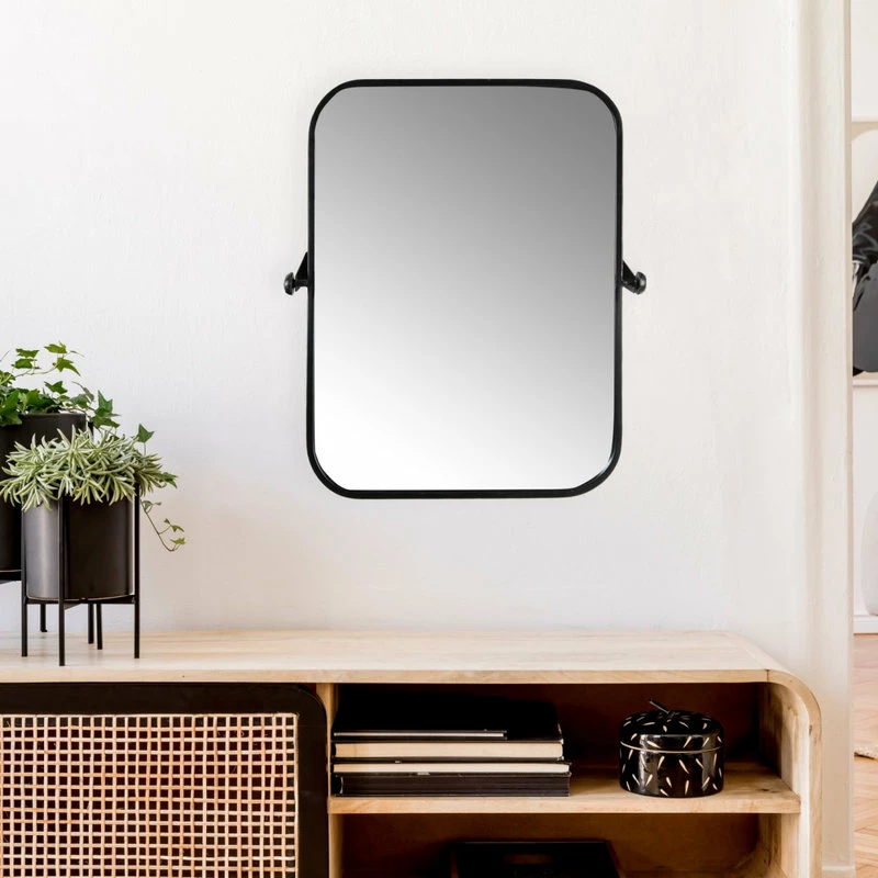 Discount ๐ CREATIVE CO-OP Metal Framed Pivoting Wall Mirror, Black โ - Image 5