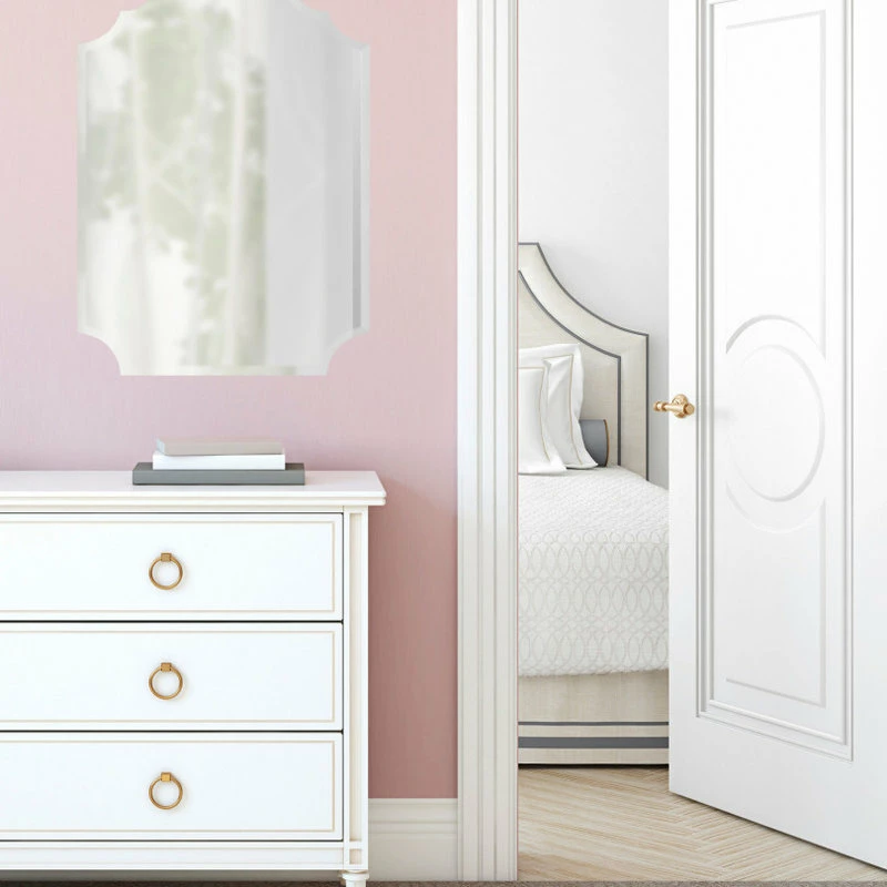 Cheap ๐ Uniek Reign Frameless Arch Wall Mirror, Silver 24x36 โ - Image 4