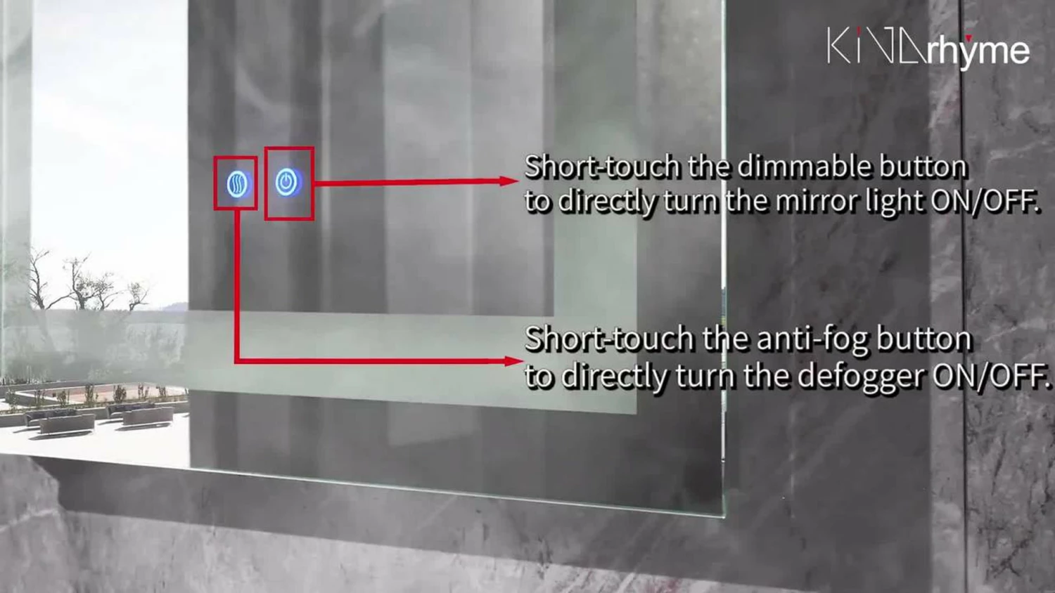 Best reviews of ๐ Kiva Rhyme Vanity LED Lighted Backlit Wall Mounted Bathroom Mirror, 48x36", 2 Buttons โญ - Image 2