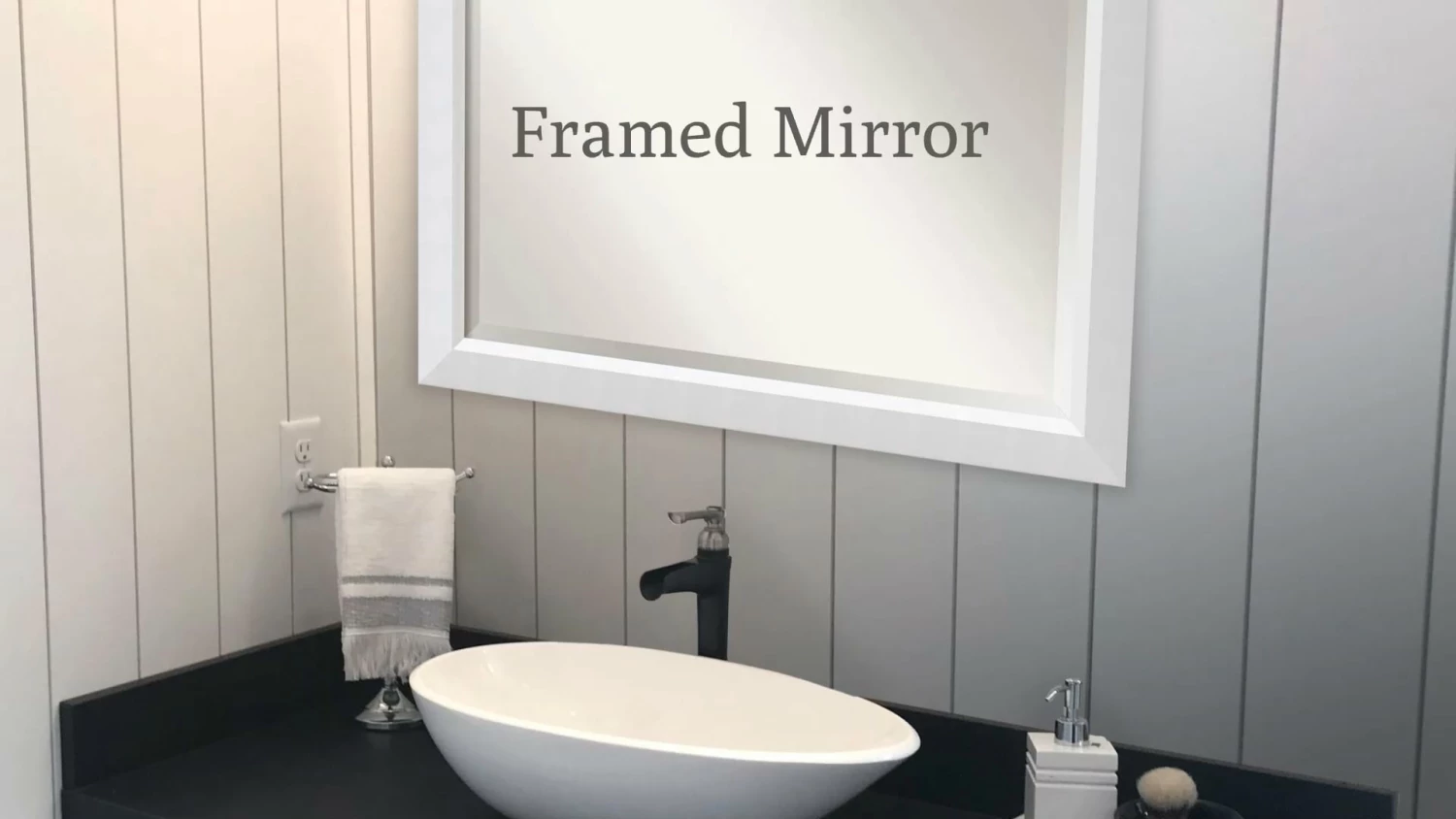 Cheap โจ Amanti Art Bathroom Mirror, Fits Standard 36-48 Cabinet, Blanco White, 44x34 โจ - Image 2