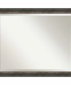 Discount โจ Amanti Art Bark Rustic Char Narrow Bathroom Vanity Wall Mirror, 32x26 โค๏ธ