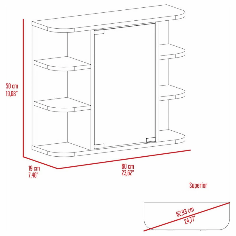 Budget ๐งจ FM FURNITURE Valdez Medicine Cabinet, Light Gray ๐ - Image 8