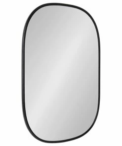 New ๐ Uniek Caskill Capsule Framed Wall Mirror, Black, 24x36 ๐
