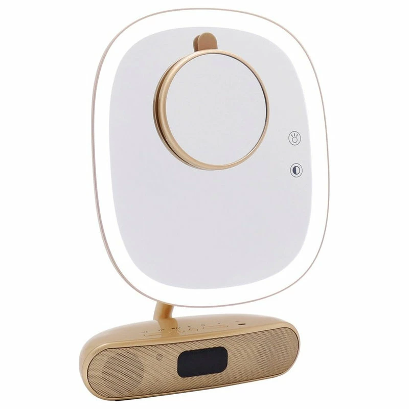 Cheapest π Impressions Vanity Company Melody Square Duotone Makeup Mirror With Bluetooth Speakers, Champagne Gold π₯