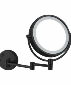 Deals 🔔 Nameeks Matte Black Double Face LED 7x Magnifying Mirror, Hardwired 😍