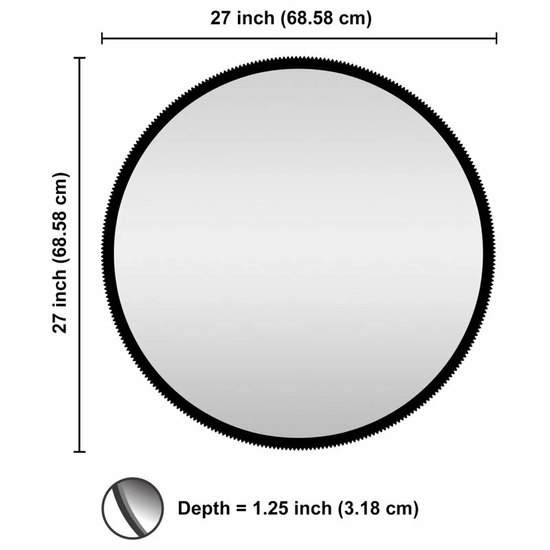 Top 10 โค๏ธ Madeleine Home Inc. Wessex Modern Mirror With Designer Frame, Black, 27" โ - Image 7