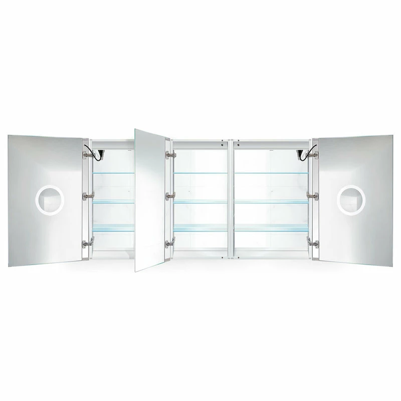 Deals 👍 Krugg Reflections USA 66x36 Recessed Or Surface Mount Medicine Cabinet 9 Shelves, LED, Llr ✨ - Image 4