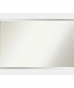 Coupon โ Amanti Art Bathroom Mirror, Fits Standard 30 To 48 Cabinet, Corvino White, 41x29 ๐