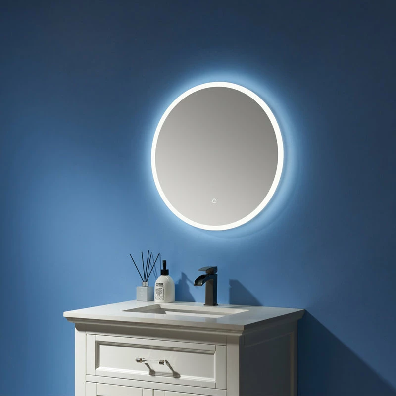 Wholesale โจ Vinnova Modern & Contemporary Frameless Lighted Round Bathroom Mirror, 24 Inch โ - Image 4