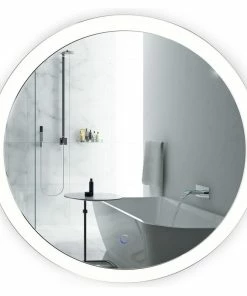 Outlet 😍 Krugg Reflections Sol Round LED Lighted Wall Mount Vanity Mirror With Defogger, 27" ✨