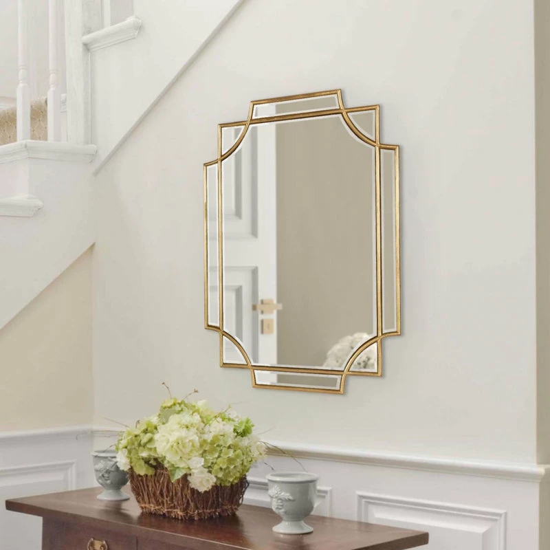 Buy ๐ Uniek Minuette Decorative Framed Wall Mirror, Gold 18x24 ๐คฉ - Image 4