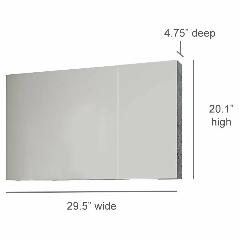 New ๐ A Touch Of Design Frameless 30" Medicine Cabinet With Full Mirror Front, Rhea Gray ๐ - Image 6