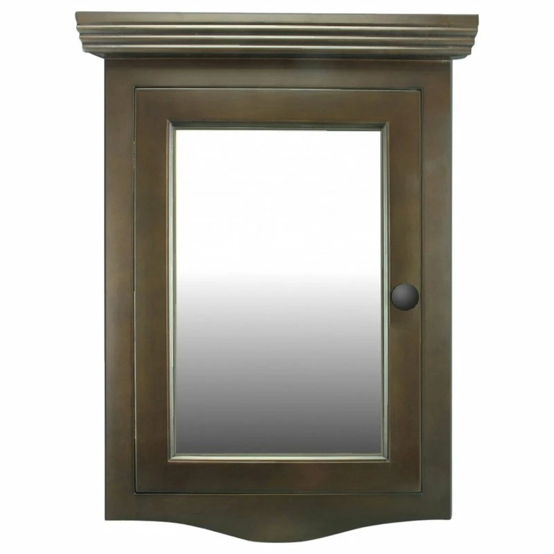 Best Pirce ๐ Renovators Supply Manufacturing Wall Mount Bathroom Corner Medicine Cabinet Storage Dark Oak With Mirror โค๏ธ - Image 3