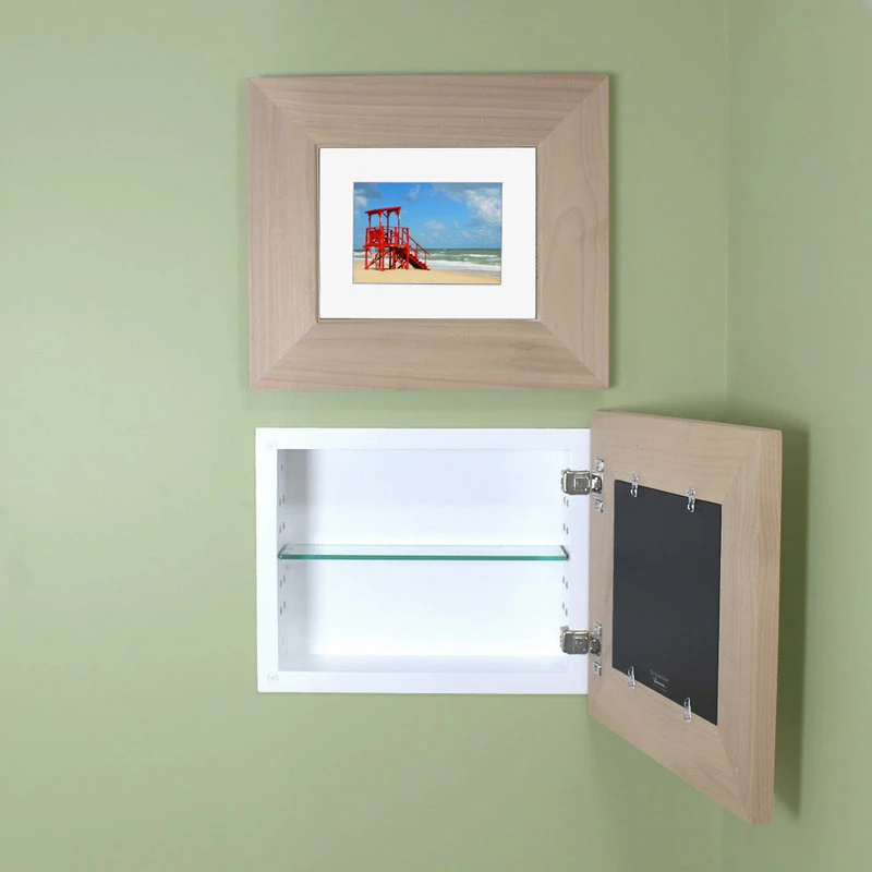 Hot Sale ๐ Fox Hollow Furnishings Landscape Recessed Concealed Medicine Cabinet, 14"x11", Unfinished Flat ๐ - Image 4