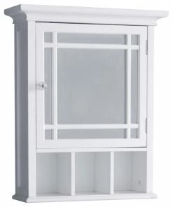 Best Sale 🧨 Versanora Wooden Medicine Storage Cabinet, Mirror Door ⭐