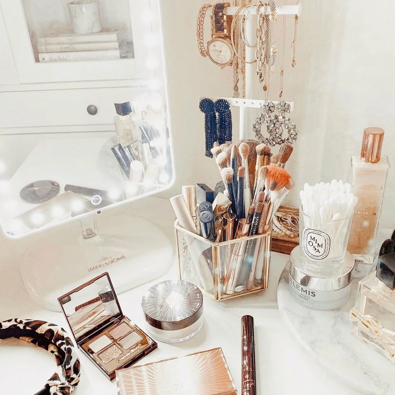 Buy ๐ Impressions Vanity Company Touch Pro LED Makeup Mirror With Bluetooth Speaker And USB, White ๐ - Image 8