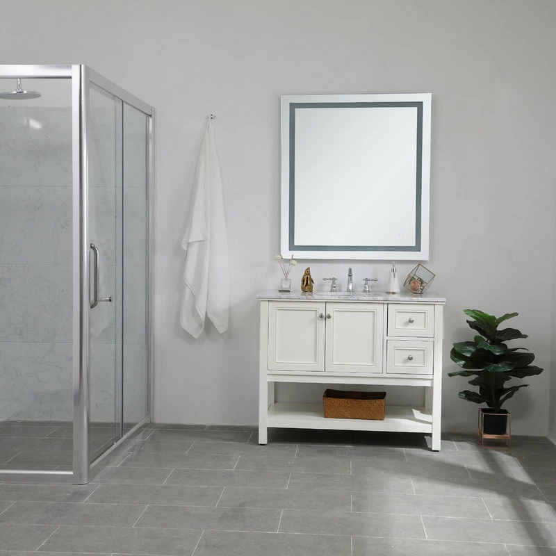 Coupon 🛒 Elegant Furniture & Lighting Touch Sensor Hardwired LED Mirror, Color Changing Temp 3000K/4200K/6400K, 36"x40 ❤️ - Image 2