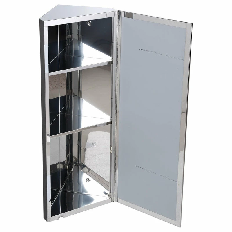 Best Sale ๐งจ Renovators Supply Manufacturing Corner Wall Mount Medicine Cabinet Stainless Steel Bathroom Cabinet With Mirror ๐ - Image 3