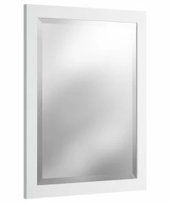 Coupon 👍 Bolton Furniture, Inc. 24" Beveled Bath Vanity Mirror, White 🤩