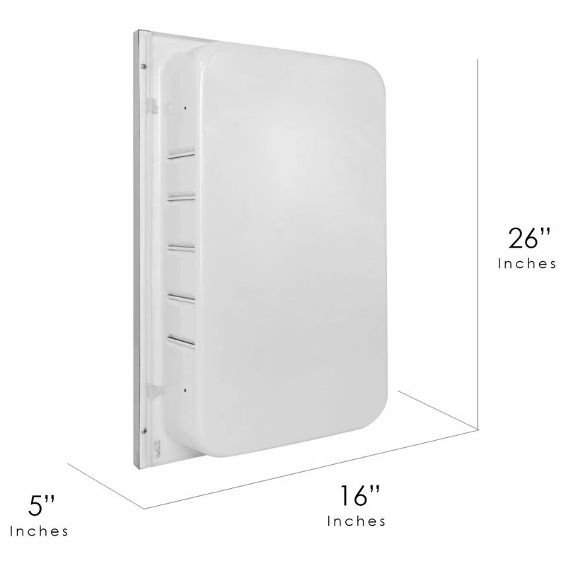 Best reviews of ๐ Head West, Inc. Head West Brushed Nickel And Chrome Recessed Medicine Cabinet Mirror, 16x26" ๐ - Image 6