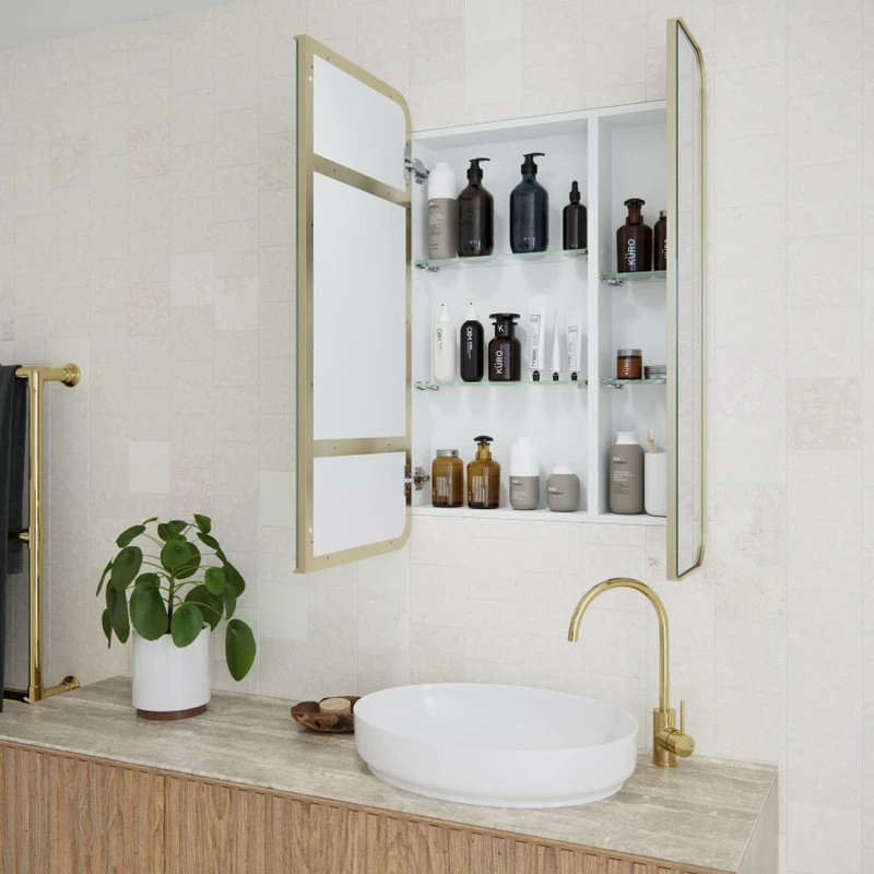 Budget ๐ Glass Warehouse Medicine Cabinets, Satin Brass ๐ - Image 7
