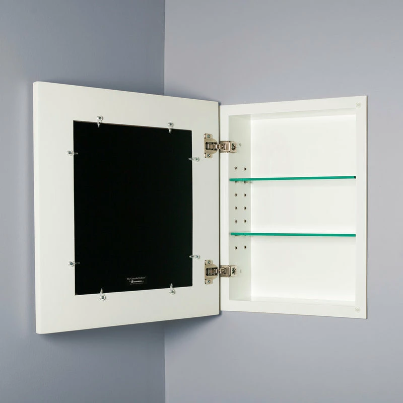 Budget โจ 14"x18" Fox Hollow Furnishings Mirrored Medicine Cabinet, Shaker White โ๏ธ - Image 3