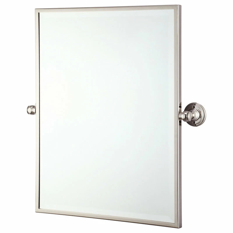 Promo ๐ฏ Water Creation Metal Retangular Mirror 18"x24", Polished Nickel ๐