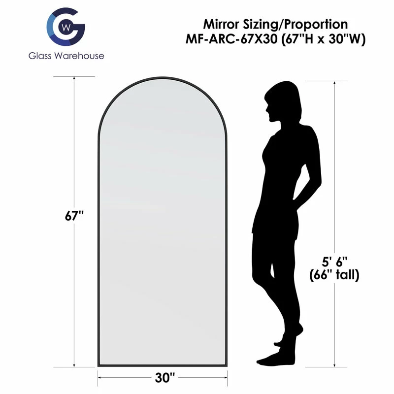 Wholesale ๐ Glass Warehouse Kira 67 In X 30 In Arched Leaner Mirror ๐ - Image 5