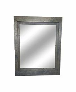 Best Pirce 👏 Renewed Decor And Storage Farmhouse Style Vanity Mirror, Classic Grey, 24"w X 30"h ❤️