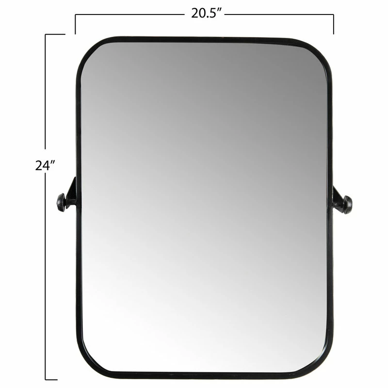 Discount ๐ CREATIVE CO-OP Metal Framed Pivoting Wall Mirror, Black โ - Image 2