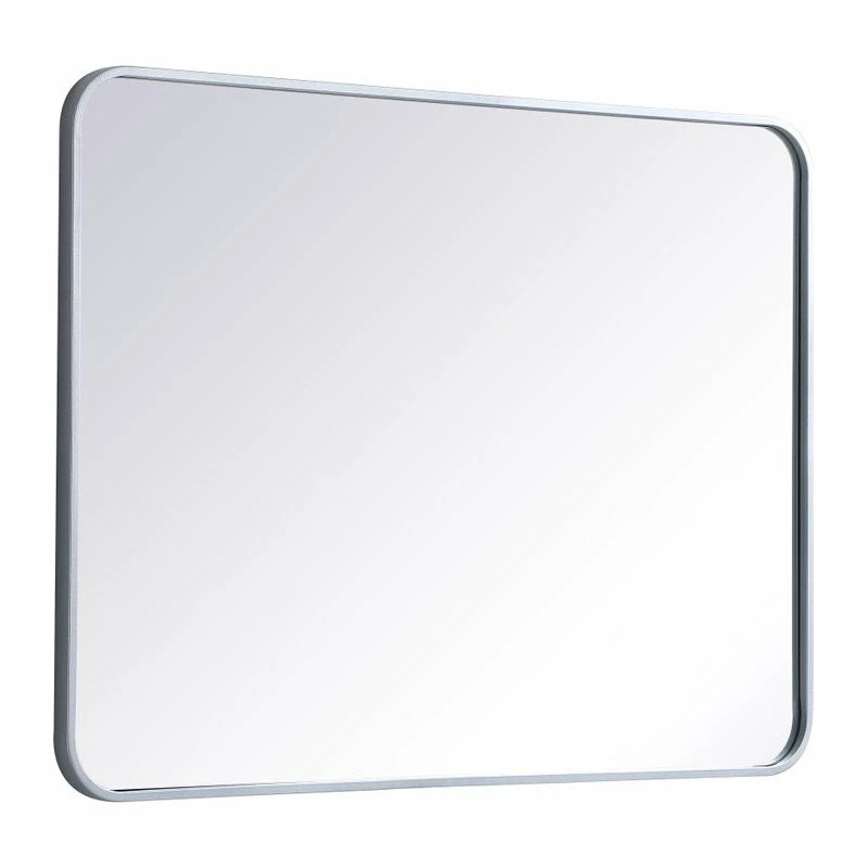 Outlet ๐ Elegant Furniture & Lighting Ellis Soft Corner Metal Rectangular Mirror, 27"x36", Silver ๐ - Image 6