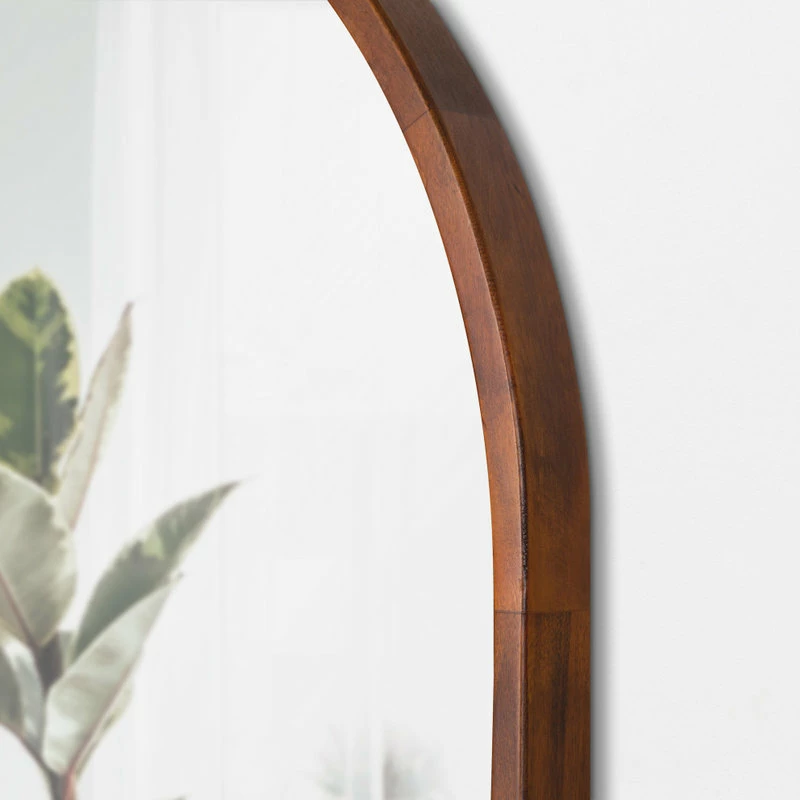 New ⭐ Uniek Valenti Framed Arch Mirror, Walnut Brown, 24x32 ⭐ - Image 7