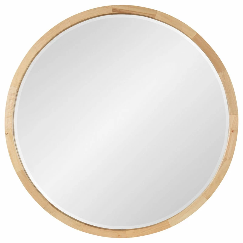 Best deal ๐ Uniek McLean Round Wood Framed Wall Mirror, Natural 24 Diameter ๐ - Image 2