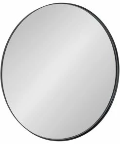 Deals ๐ Uniek Rollo Round Framed Wall Mirror, Black, 28 Diameter ๐ฅ