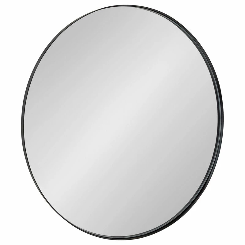 Deals 😀 Uniek Rollo Round Framed Wall Mirror, Black, 28 Diameter 🔥