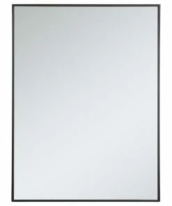 Buy ๐ Elegant Furniture & Lighting Elegant Decor Eternity 40" X 30" Contemporary Metal Frame Mirror In Black ๐ฅฐ