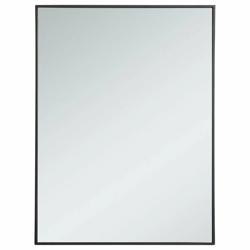 Buy ๐ Elegant Furniture & Lighting Elegant Decor Eternity 40" X 30" Contemporary Metal Frame Mirror In Black ๐ฅฐ