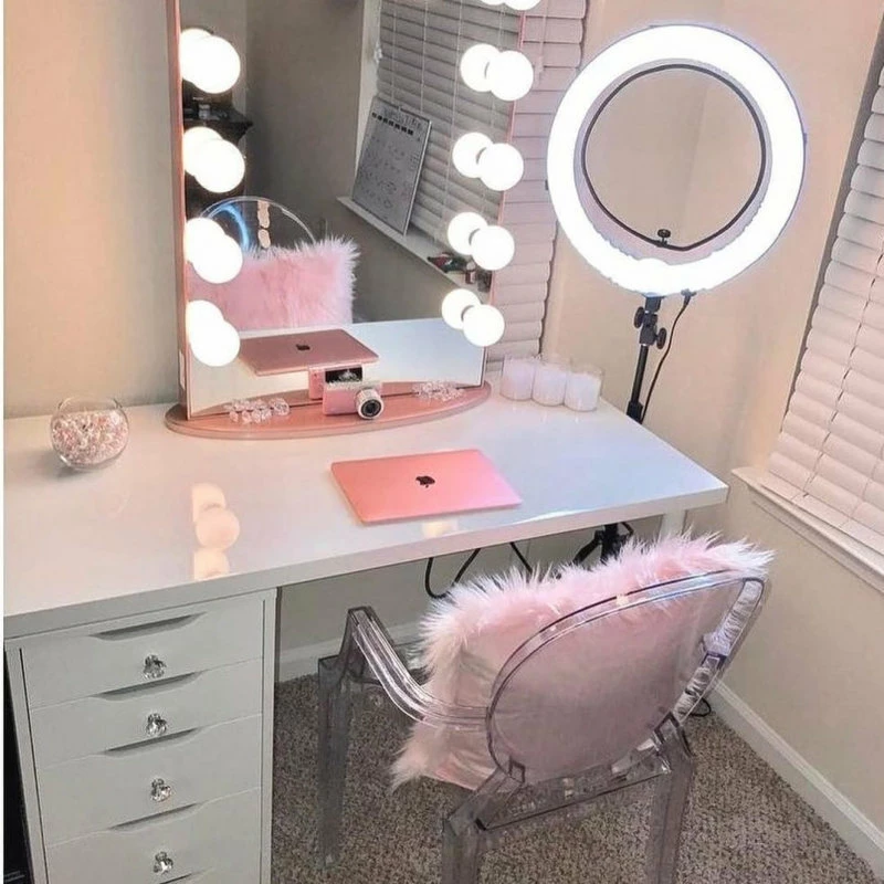 Buy 👍 Impressions Vanity Company Hollywood Glow XL Vanity Mirror, Rose Gold, Frosted Led Globe Bulbs 🎉 - Image 2