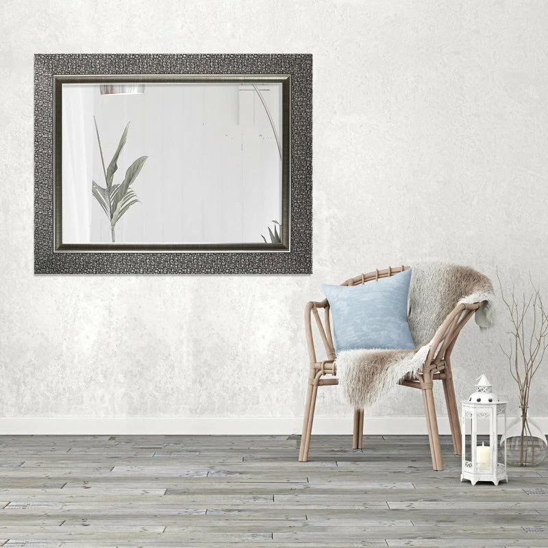 Discount ๐ Mirrorize Canada 27"x35" Large Wall Mirror Silver Mosaic Bathroom Vanity Bedroom Entryway ๐ - Image 3