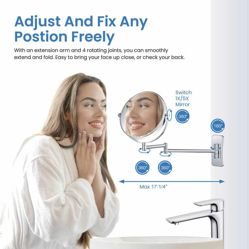 Top 10 ๐งจ Kibi USA Circular Magnifying Makeup/shaving Mirror, Chrome โ - Image 4