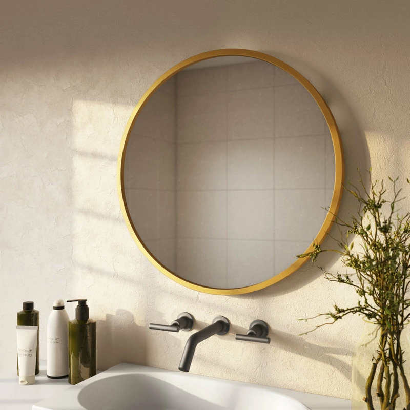 Best Sale ๐ฏ Aspire Home Accents, Inc. Bali Modern Round Wall Mirror, Gold, 24" ๐ฅฐ - Image 2
