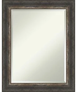 Promo ✨ Amanti Art Bark Rustic Char Bathroom Vanity Wall Mirror, 23x29 🛒
